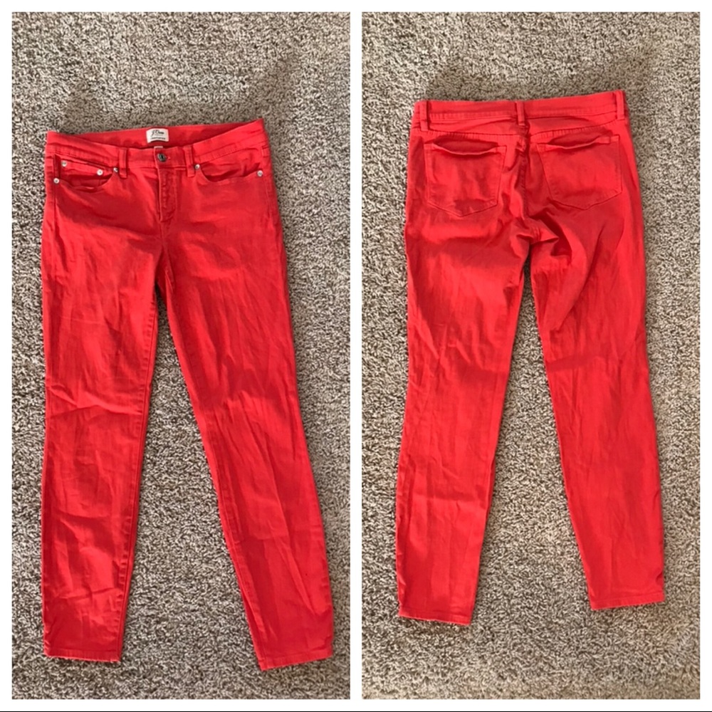 J Crew 8” Toothpick Garment Dyed Jean Super Skinny